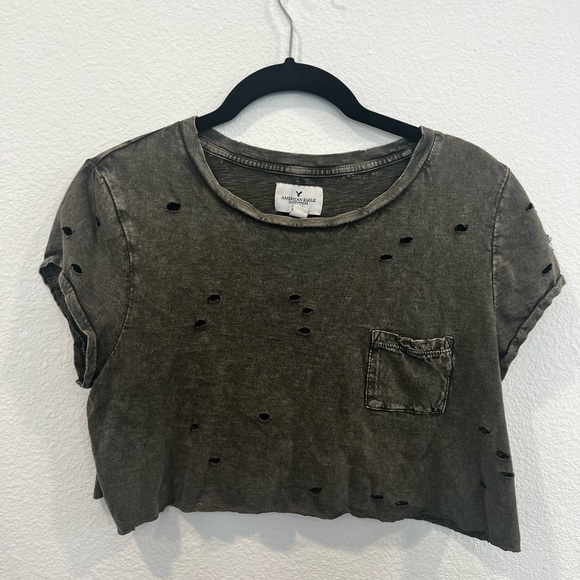 AMERICAN EAGLE CROPPED T-SHIRT - Picture 1 of 3